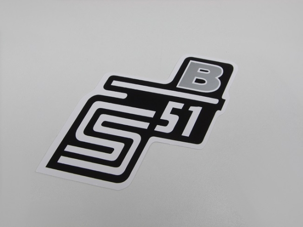 Aufkleber "S51B" für Seitendeckel - silber