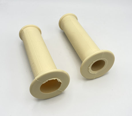 Set: Lenkergummi links + rechts in Elfenbein - KR51, SR4-, MZ ES, ETS, AWO